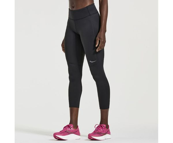 Saucony W Saucony Fortify Crop Tight BLACK