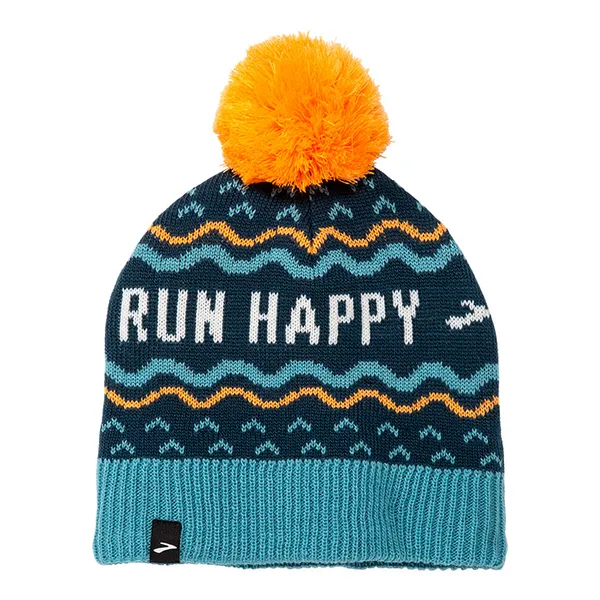 Brooks Brooks Heritage Pom Beanie Blue/Dark Blue