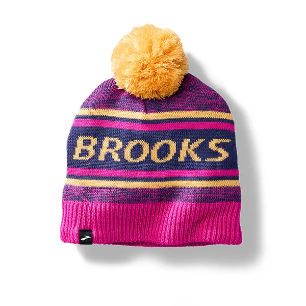 Brooks Brooks Heritage Pom Beanie Magenta